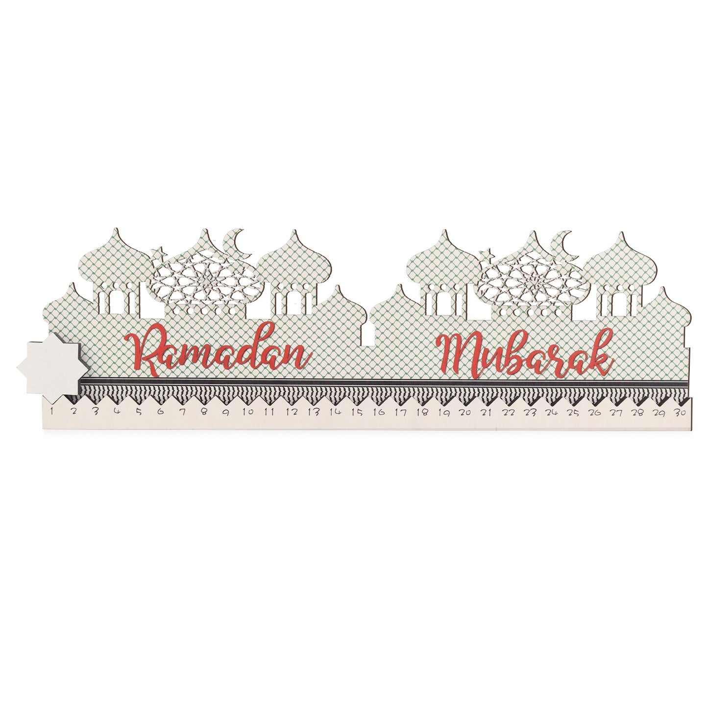 Ramadan wooden countdown tracker