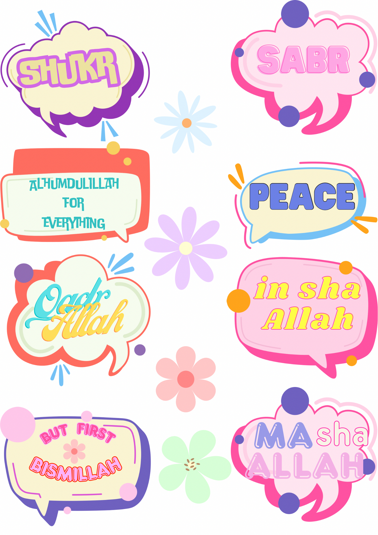 Fun sticker sheets